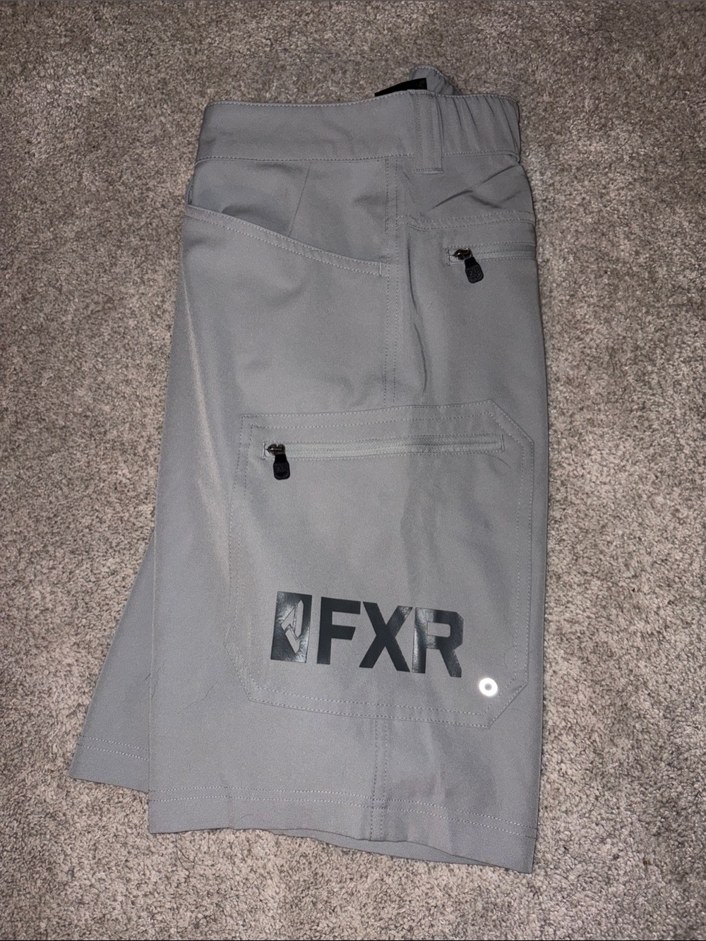 FXR Gray Performance Shorts with Zip Pockets